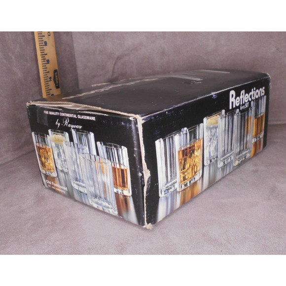 Rayware Old Fashioned 6 PC Glass Set 9.5 oz Vintage Continental Glassware Italy - Picture 11 of 12